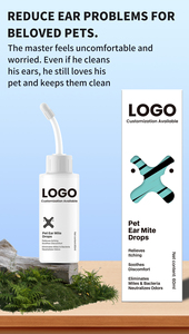 <span class=keywords><strong>Traitement</strong></span> anti-acariens écologique à action rapide pour chats et chiens, marque privée – Gouttes nettoyantes pour l'oreille, éliminent les acariens - Product Image 2
