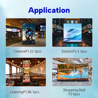Écran d'affichage LED portable et mobile double face P1.86 P2 P2.5 1280*1920mm pour centres commerciaux