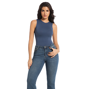 Groothandel Ronde Hals Gebreide Shapewear String Bodysuit Ademende Naadloze Body Shaper Rugloze Jumpsuit Met Knoopkruis - Product Image 2