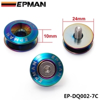 EPMAN Rondelles de fixation rapide pour pare-chocs et couvercles de coffre de voiture - Fixations en aluminium style JDM EP-DQ002