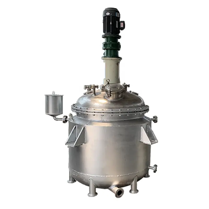 Cola reactor nitrato de aquecida 5 ton jacketed reator de mistura química condensador de refluxo lote 1 metro cúbico