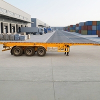 Nouvelle semi-remorque à châssis en acier JINFENG T700/Q345 à poutre droite pour conteneurs de 20 et 40 pieds, robuste, avec train de roulement de 28 tonnes