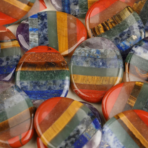 Pierre <span class=keywords><strong>de</strong></span> guérison naturelle <span class=keywords><strong>de</strong></span> haute qualité, 7 chakras, pierre précieuse <span class=keywords><strong>de</strong></span> pouce, énergie, soulagement <span class=keywords><strong>de</strong></span> <span class=keywords><strong>l</strong></span>'anxiété, thérapie, poche <span class=keywords><strong>de</strong></span> paume - Product Image 3