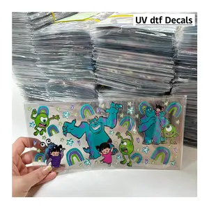 Fabriek Op Maat Van Meerdere Maten UV-Overdracht Stickers Uv Dtf Wraps Voor Cups Verpakking & Afdrukken Diensten