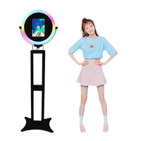 All In One Dslr New Ipad Photo Booth Kotak Portabel Kayu Akrilik Dengan Kunci Wireless Frame Pro 12.9 Roamer
