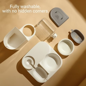 Hiện Đại Phong Cách Sang Trọng Tự Động Vật Nuôi Mèo Trung Chuyển Nước Dispenser Nhựa Chai Nước Con Chó Thực Phẩm Bát Tự Động Mèo Nguồn Cung Cấp Bát - Product Image 5