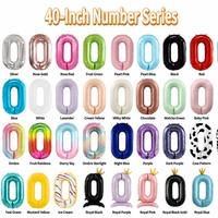 Ballons en aluminium multicolores de 40 pouces pour décorations de fête d'anniversaire, auto-scellants, flottants, OEM ODM