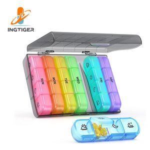 กล่องจัดยาแบบพกพาขนาดใหญ่พิเศษ 4 ช่อง สำหรับ 7 วัน - Product Image 2
