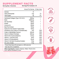 Collagène en vrac pour la croissance des cheveux, étiquette OEM, bonbons au collagène, bonbons végétaliens, suppléments multi-vitamines B12 B7, barbe en vrac pour adultes
