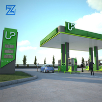 Panneau d'affichage numérique extérieur en aluminium pour prix de carburant, Totem LED lumineux pour magasin de détail, centre commercial, métro