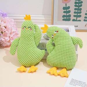 New Eco-Friendly Cartoon <b>Plush</b> Sleep Companion Green Chicken Durable Chew Toy for Dogs Sound Toy Daily Use Wholesale - Product Image 2