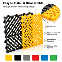 40X40X2cm Robuste Kunststoff-Verbundgitterplatten Leichtgewichtige Mehrfarbige Rutschfeste Drainage-Bodenfliesen für Autowaschanlagen