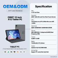 Tablette Android 14 de haute qualité, 12 pouces, 4G LTE, 5G Wifi, processeur octa-core, 6 Go de RAM + 128 Go de ROM, écran 2K Incell, tablettes PC Android