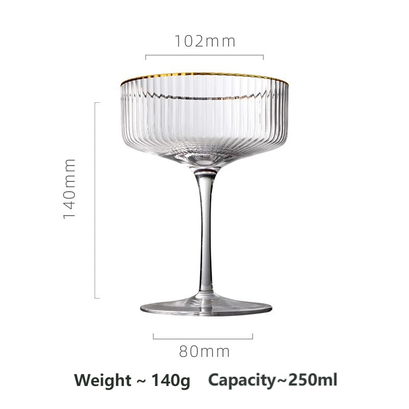 Phnom Penh vertical pattern high cocktail glass