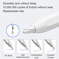 Stylet capacitif actif en métal avec attraction magnétique et pointe remplaçable pour iPad Pro/Win/tablettes Android et téléphones mobiles