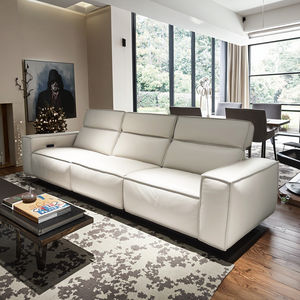 कारखाने आधुनिक <span class=keywords><strong>3</strong></span> सीटर लक्जरी चमड़े के इलेक्ट्रिक सफेद मैनुअल रिलेक्चर यूएसबी चार्जिंग के साथ यूएसबी चार्जिंग - Product Image 1