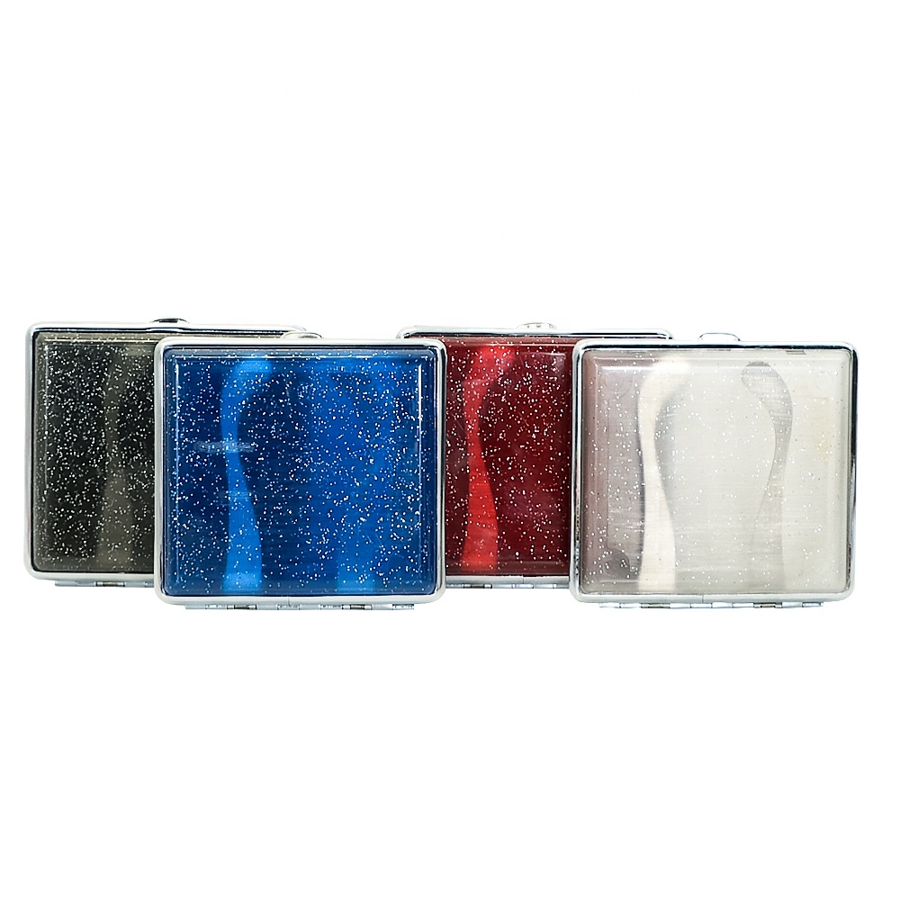 Supply Plastic Cigarette Case Wholesale Multi Color Acrylic Plastic Cigarette Tobacco Case Box With Sequins