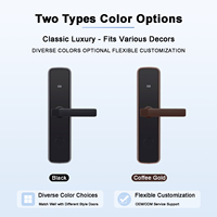 Serrure de porte intelligente pour hôtel avec déverrouillage par clé et carte, système de sécurité domestique compatible Wi-Fi