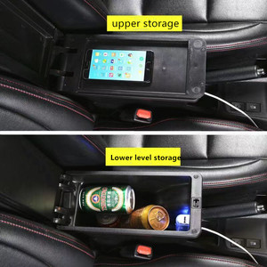 Reposabrazos de Cuero para Toyota Hilux 2014~2020, Caja de Almacenamiento USB, Accesorios para la Consola Central del Automóvil - Product Image 5