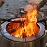 Poêle à bois en acier inoxydable pour le camping en plein air, accessoires de cuisine, accessoires pour barbecue