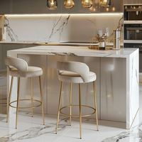 Tabouret de bar moderne et écologique de luxe nordique 2025, réglable, avec siège pivotant pour hôtel, restaurant, café, salle à manger, salon