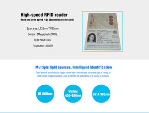Lecteur de documents PPR100 pour cartes d'identité 2D, codes QR, vérification MRZ et OCR de passeports - Product Image 4