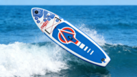 Planche de surf et paddleboard gonflable Ocean-Ready Drop Stitch avec configuration 3 ailerons |   Transfrontalier |   Prêt à être expédié