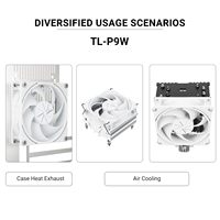Thermalright TL-P9W CPU PWM Ventilateur pour PC Quiet 4PIN 92mm Ventilateur d'ordinateur 2200RPM Vitesse Ventilateurs