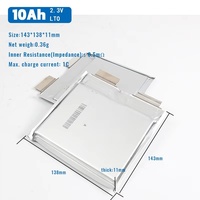Batterie au lithium titanate ULi 30C haute puissance, 25000 cycles, cellule en pochette, 2,3 V, 2,4 V, 10 Ah, LTO 60127219, cellule de batterie rechargeable