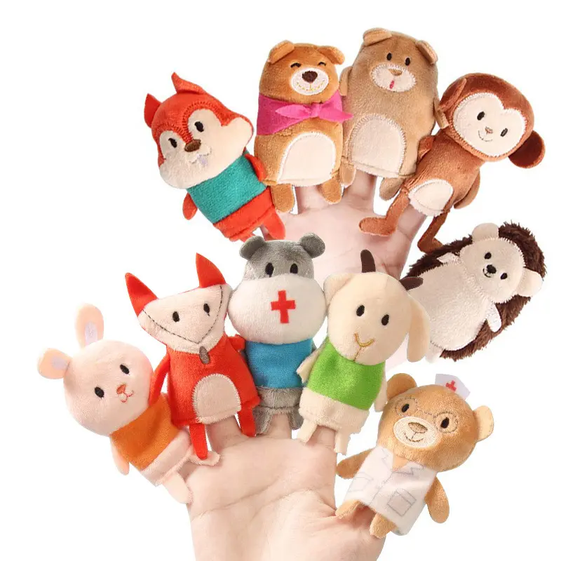 Songshan ألعاب تعليمية ألعاب لينة محشوة إصبع خرافية مجموعة لعبة يدوية محاكة للخرافات للأطفال تعلم التاريخ للأطفال