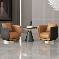 Fauteuil de luxe léger pivotant pour bureau de vente, réception d'hôtel, petite zone de loisirs, café, ensemble table et chaises de négociation