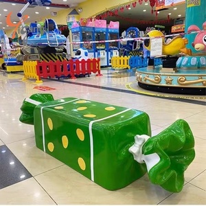 <span class=keywords><strong>Caramelle</strong></span> a forma di scultura in fibra di vetro su misura con materiale in resina lungo rettangolo panca per sedia a riposo per decorare parchi - Product Image 1