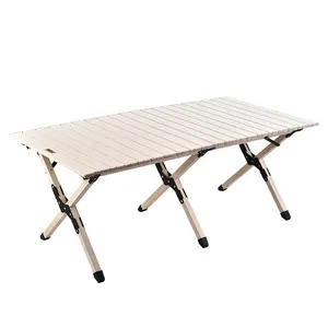 HISPEED yeni stil basit açık katlanır kamp masası çok fonksiyonlu Roll Up katlanabilir piknik masa barbekü aktivite masa