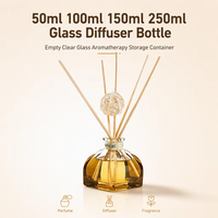 50ml 100ml 150ml 250ml Vide En Verre Clair Diffuseur Bouteille Aromathérapie Conteneur De Stockage pour Reed Diffuseur Bâton Essentiel