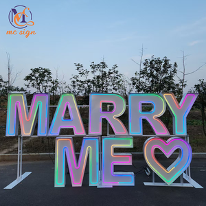 Letras Luminosas MARRY ME de 3 y 4 pies, Letras y Números para Alquiler en Fiestas, Decoración de Bodas, Señalización Comercial - Product Image 1