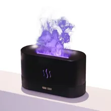 Kinscoter New Trend Ultrasonic USB Flame Humidifier Led Color Flame Diffuser  Essential Oil Aroma Diffuser
