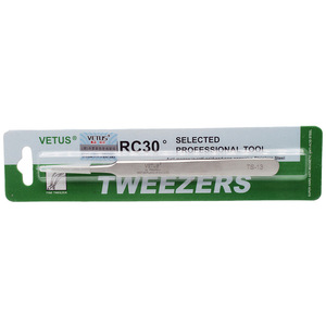 Vetus Tweezers TS-13 Stainless Steel Flat Tip Antimagnetic <b>Precision</b> <b>Tool</b> - Product Image 3