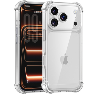 Funda de Teléfono Premium Transparente Antiamarilleo, Anticaídas, Antirrayas, Diseño de Lujo, PC+TPU, Antihuellas para iPhone 17 Pro Max 16 15 - Product Image 1
