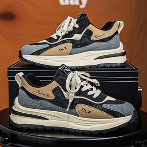 Sneakers plateforme rétro pour hommes, respirantes, en mesh, à lacets, chaussures décontractées pour la marche - Product Image 3