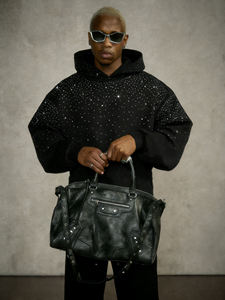 LTD-H1041 Fornitore di Abbigliamento Felpe Oversize con Logo in Strass Personalizzato Design Grafico Streetwear per <span class=keywords><strong>Uomo</strong></span> e <span class=keywords><strong>Donna</strong></span> - Product Image 1