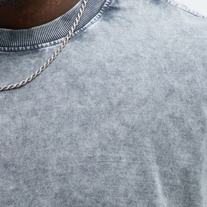 T-shirts graphiques personnalisables de qualité supérieure, lavés à l'acide, 270 g/m², 100 % coton, poids lourd, sans manches, pour hommes, t-shirts unis vierges - Product Image 3