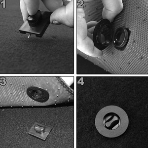 Car Floor Mat Fixing Buckle Cross Lock Swivel <b>Nylon</b> Anti <b>Slip</b> Bottom Clip With Pin For Car Floor Liner - Product Image 4