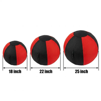 Housse de ballon de yoga en nylon 1680D durable, bleu-jaune, avec panneau longitudinal, pour ballon de fitness et d'entraînement, housse de ballon géant