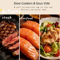 Bolsa Portátil para Cocción Sous Vide, 90W, Ultrafina, Inteligente, para Oficina y Hogar, Control Digital de Temperatura 40-80°C ℃   para filete de salmón
