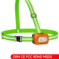 Lampe de course rechargeable super lumineuse à porter en bandoulière, lampe de poitrine et de taille avec sangle réfléchissante, lampe frontale à épaule unique