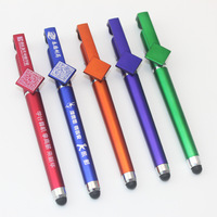 Stylo publicitaire multifonctionnel 2026 en plastique avec support de téléphone portable, impression de code QR, stylet et stylo gel personnalisable avec LOGO