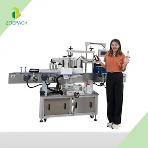 Double Side Making Machine Glass Round Square Oval Jar Bottle Labeling Machine Automatic