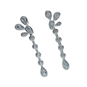 Eleganti Orecchini a Perno con Fiore per Donne, Orecchini Pendenti a Goccia Lunghi, Gioielli per Uso Quotidiano e Feste, Vendita all'Ingrosso - Product Image 5