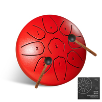 Tambour à langue en acier OEM de 6 pouces à 9 notes, mini tambour en acier au carbone, cadeau portable pour enfants, adultes et débutants