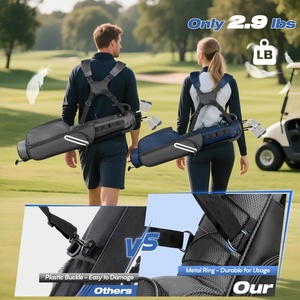 Bolsa de <span class=keywords><strong>Golf</strong></span> Ligera con Diseño Compacto, Doble Correa Acolchada, Cubierta Impermeable y Bolsillos para Accesorios - Product Image 5